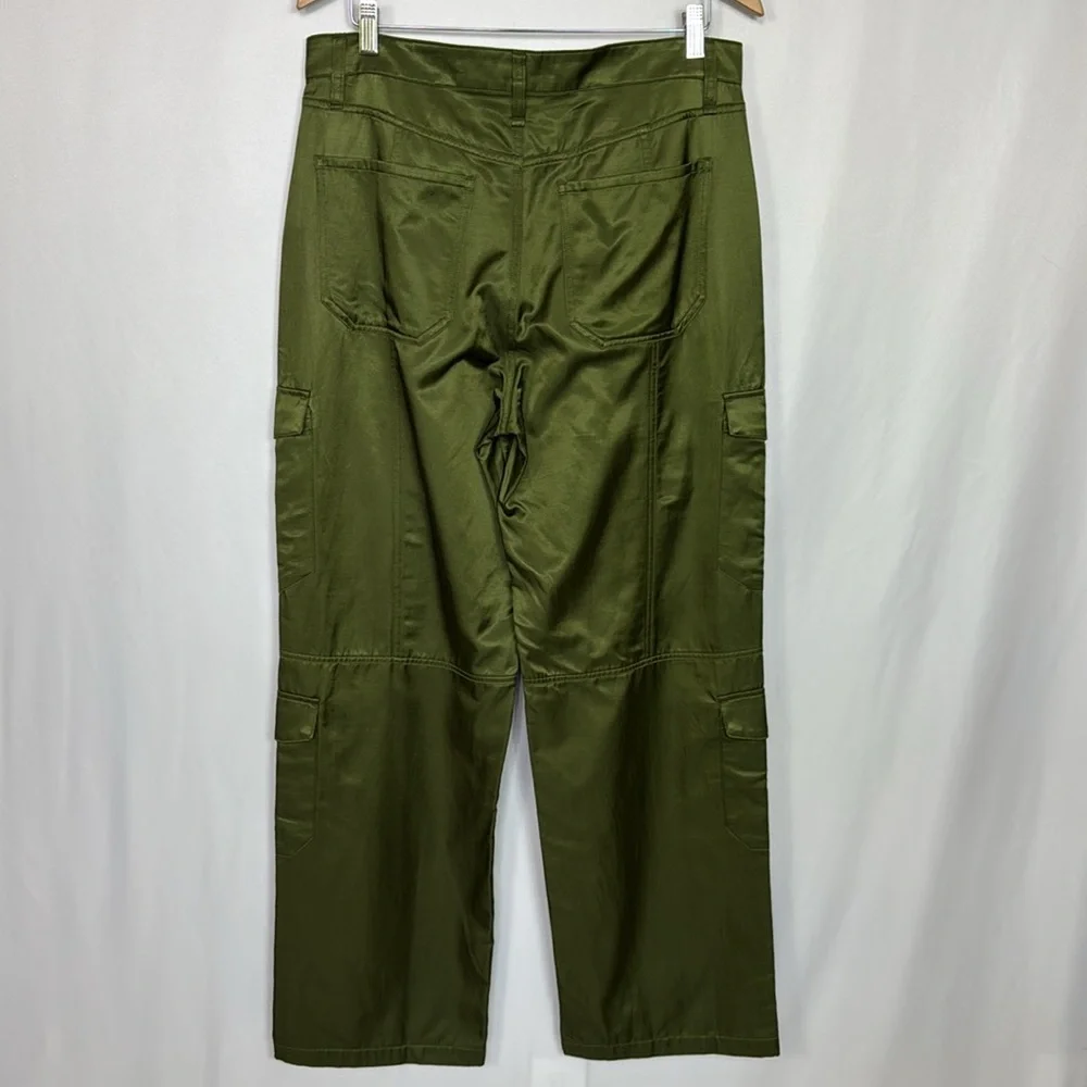 Rag & Bone Cailyn Japanese Satin Cargo Pants‎ Size 30 Army Green - Picture 9 of 16